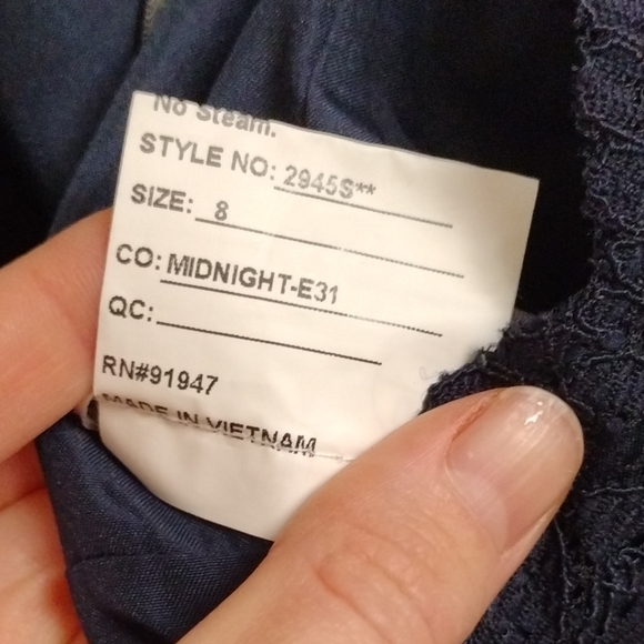 Dessy Collection Midnight Blue Formal Dress - Picture 8 of 9